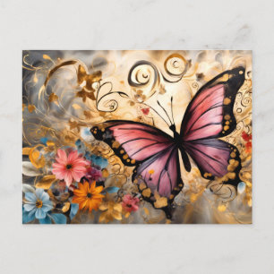 Vintage Style Butterfly # 1 Postkarte