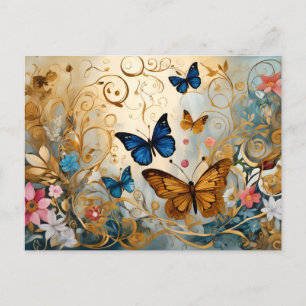 Vintage Style Butterfly # 4 Postkarte