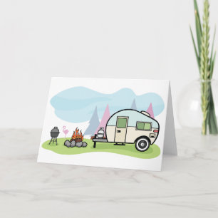 Vintage Style Camper Greeting Cards Karte