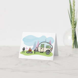 Vintage Style Camper Note Cards Karte