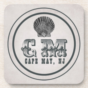 Vintage Style Cape May NJ Strand Tag Trink coaster Getränkeuntersetzer
