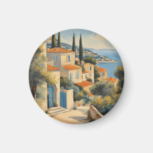 Vintage Style Côte d'Azur Französische Reise Aquar Magnet