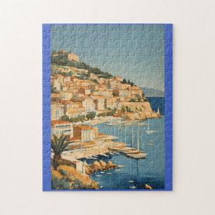 Vintage Style Côte d'Azur Französisches Reise Gemä Puzzle
