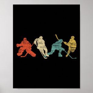 Vintage Style Eishockey Poster