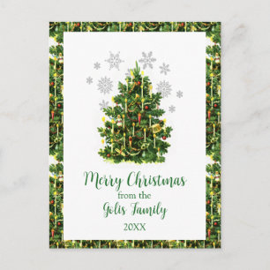 Vintage Style Frohe Weihnachten  Postkarte
