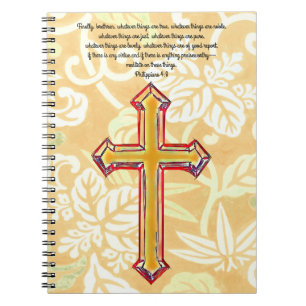Vintage Style Glaubenskreuz Bibelvers Journal Notizblock