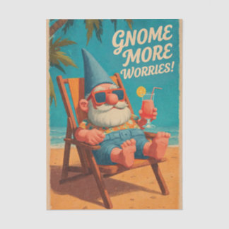 Vintage Style Gnom Strand Urlaub Design Seidenpapier