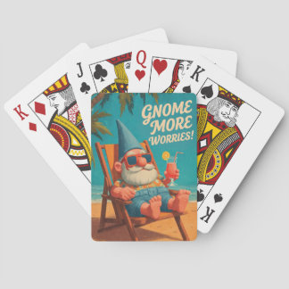 Vintage Style Gnom Strand Urlaub Design Spielkarten
