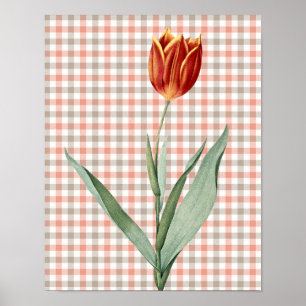 Vintage Style Grafik Kunst Tulpenblumen Poster