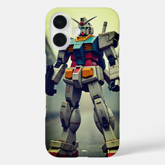 Vintage Style Gundam Roboter Handyhülle iPhone 16 Hülle