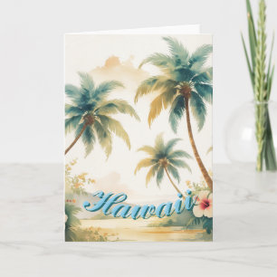 Vintage Style Hawaii Reise Honolulu Karte