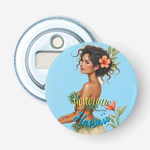 Vintage Style Hawaiian Reise Honolulu Hula Mädchen Flaschenöffner