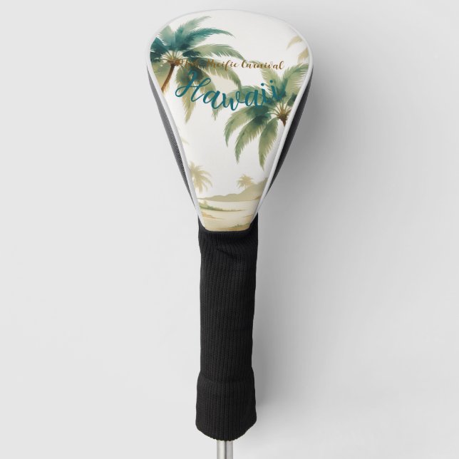 Vintage Style Hawaiian Travel Honolulu Golf Headcover (Vorderseite)