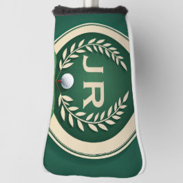 Vintage Style Heraldry Emblem Custom Name Ivory Golf Headcover