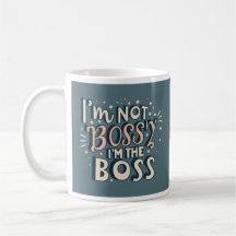 Vintage Style 'Ich bin nicht herrisch' Tasse für d