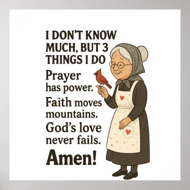 Vintage-style illustration of a sweet elderly  poster (Vorne)