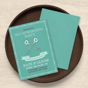 Vintage Style Keys Housewarming Party Invitation Einladung
