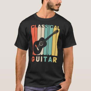 Vintage Style Klassische Gitarre Silhouette T-Shirt