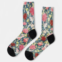 Vintage Style Kunst Blumen Socken
