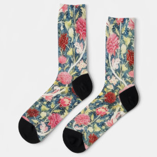 Vintage Style Kunst Blumen Socken