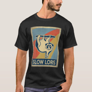 Vintage Style Langsam-Loris-T-Shirt T-Shirt