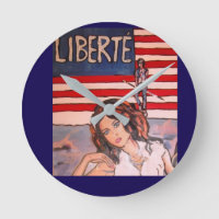 Vintage Style Liberté-Porträt mit amerikanischer F