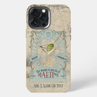 Vintage Style Martini-Glas Cocktail Werbung iPhone 13 Pro Max Hülle