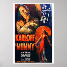 Vintage-Style-Monster-Filmplakat Mumie