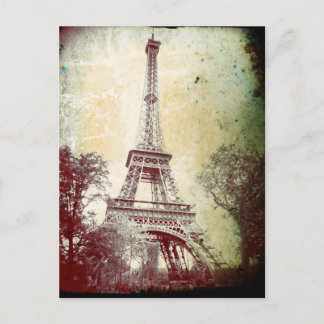 Vintage Style Paris Postkarte, Der Eiffelturm Postkarte