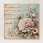 Vintage Style Peony Floral Square Puzzle 676 pcs<br><div class="desc">Delight in a serene puzzling experience with this elegant 676-piece square jigsaw puzzle featuring a soft vintage design of a blooming pink peony and delicate sheet music in the background. With its pastel tones and romantic charm, this puzzle is perfect for flower lovers, vintage decor fans, and anyone seeking a...</div>