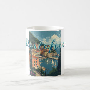 Vintage Style Portofino Genova Italien Kaffeetasse
