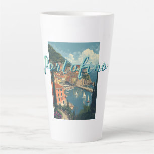 Vintage Style Portofino Genova Italien Milchtasse