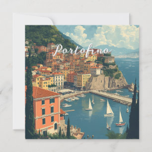 Vintage Style Portofino Genua Italien
