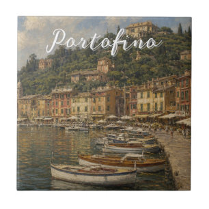 Vintage Style Portofino Genua Italien Fliese