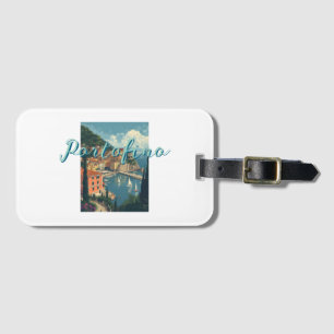 Vintage Style Portofino Genua Italien Gepäckanhänger