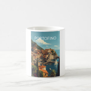 Vintage Style Portofino Genua Italien Kaffeetasse