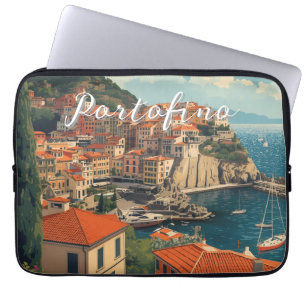 Vintage Style Portofino Genua Italien Laptopschutzhülle