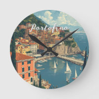 Vintage Style Portofino Genua Italien