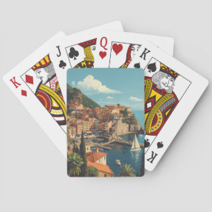 Vintage Style Portofino Genua Italien Spielkarten