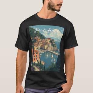 Vintage Style Portofino Genua Italien T-Shirt