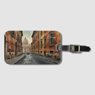 Vintage Style Rom Italienische Reise Wasserfarbe Gepäckanhänger