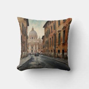 Vintage Style Rom Italienische Reise Wasserfarbe Kissen