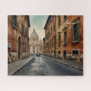 Vintage Style Rom Italienische Reise Wasserfarbe Puzzle