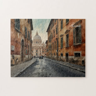 Vintage Style Rom Italienische Reise Wasserfarbe Puzzle