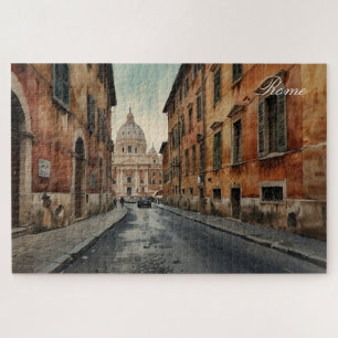 Vintage Style Rom Italienische Reise Wasserfarbe Puzzle