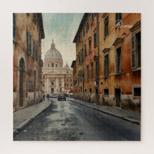 Vintage Style Rom Italienische Reise Wasserfarbe Puzzle