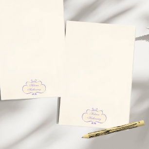 Vintage Style Romantischer Namensschild Personalis Post-it Klebezettel