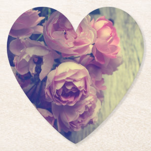 Vintage Style rosa Rosen Untersetzer