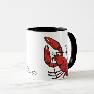 Vintage-Style roter Hummer-Design Tasse