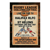 Vintage Style Rugby League Finale 1987 Fan Art